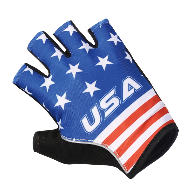 Mountain Biking Gloves Mens - CHỮ USA xanh ngón Găng tay
