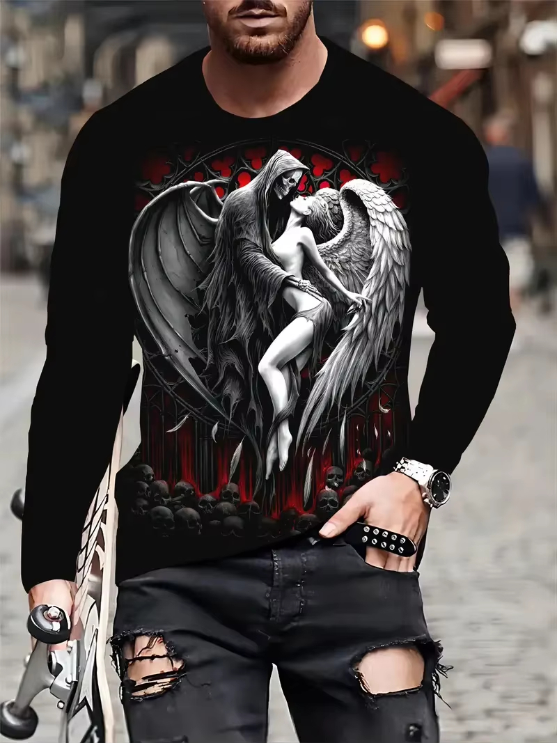 Mountain Biking Long Sleeve Shirt - MTB Letter Long Sleeve Motocross Jersey