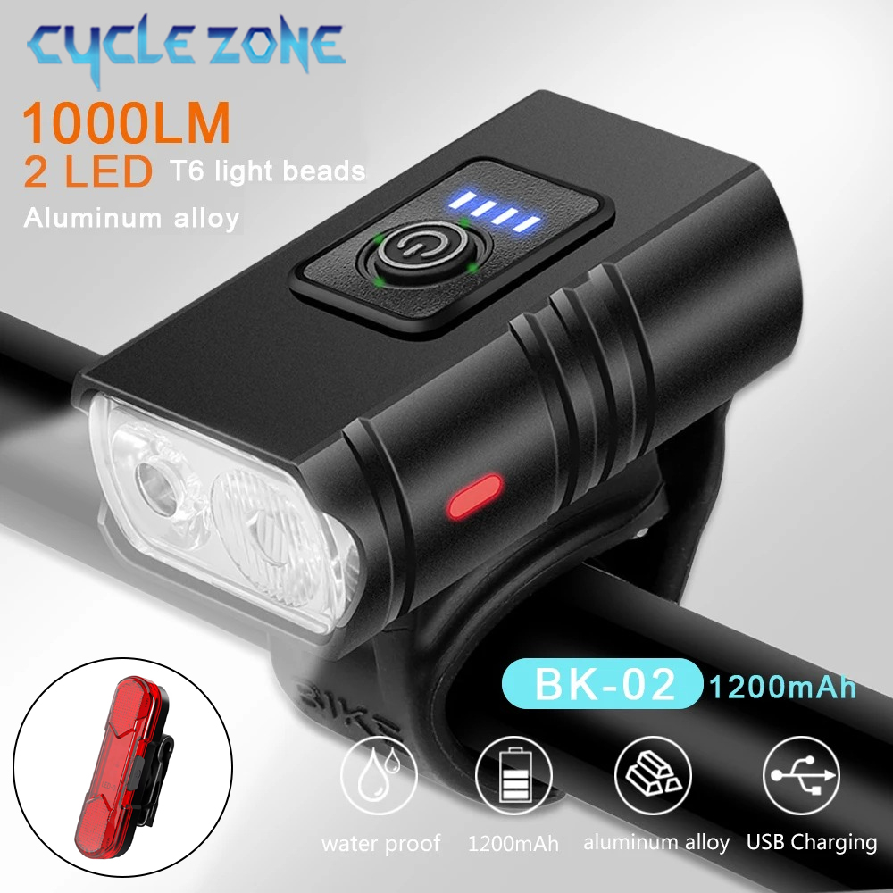 2 LED Bicycle Front Lights 100 - đánh giá và giá Mountain Biking Zone 2