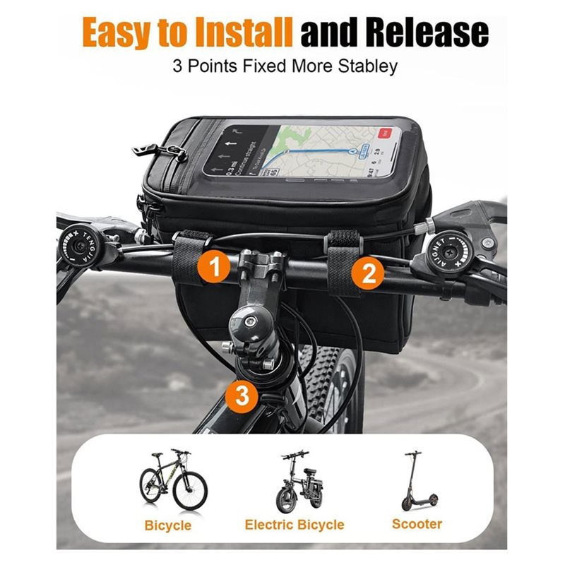 Front Bike Phone Bag With Touc - đánh giá và giá Mountain Biking Oxford