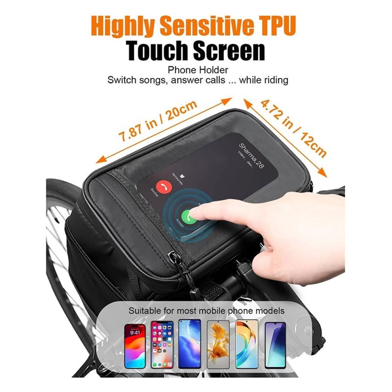 Front Bike Phone Bag With Touc - đánh giá và giá Mountain Biking Oxford