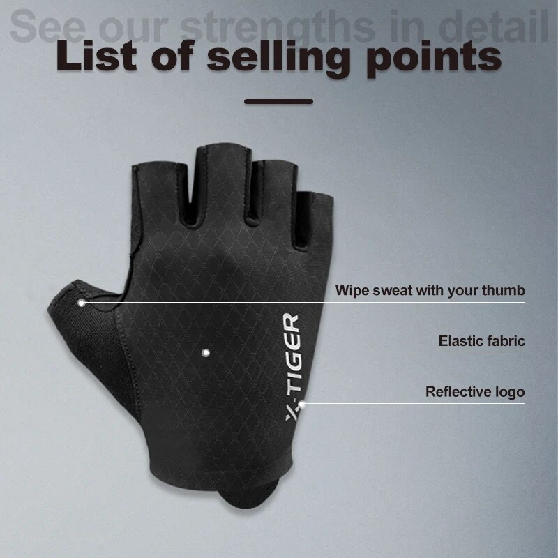 X-TIGER Cycling Gloves Half Fi - đánh giá và giá Mountain Biking Gloves Mens